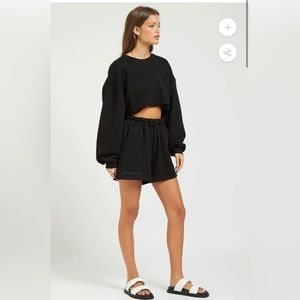 SNDYS by freddys livify terry fleece high waist shorts casual athletic short sm